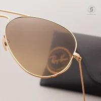 แว่นกันแดด Ray-Ban Aviator large metal RB3025 001/M2 Shiny Gold / Brown Gradient Polarized