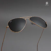 แว่นกันแดด Ray-Ban Aviator large metal RB3025 L0205 Gold / Green G-15 แว่นกันแดด Ray-Ban Aviator large metal RB3025 L0205 Gold / Green G-15
