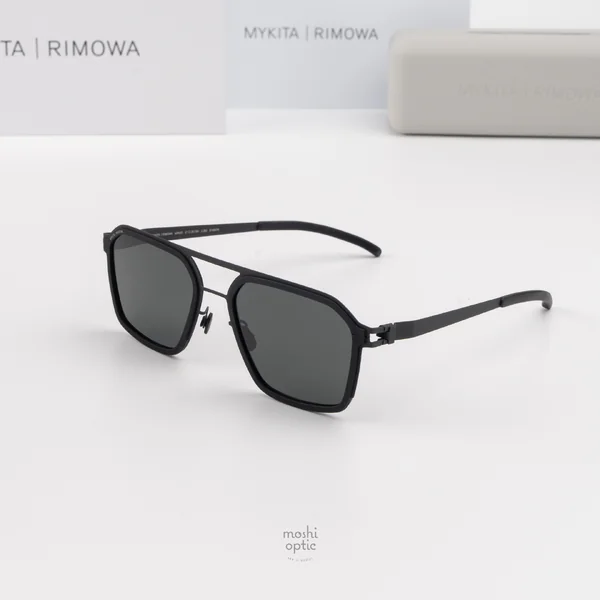 แว่นกันแดด MYKITA RIMOWA SUN MR003 AL4 BLACK BLACK BLACK POLARIZED แว่นกันแดด MYKITA RIMOWA SUN MR003 AL4 BLACK BLACK BLACK POLARIZED