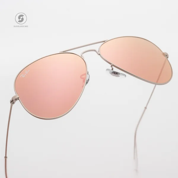 แว่นกันแดด Ray-Ban Aviator large metal RB3025 019/Z2 Matte Silver / Pink mirror image 6