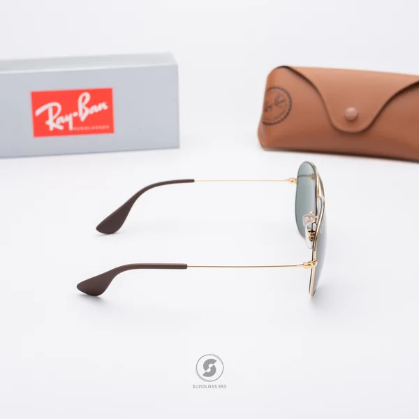 แว่นกันแดด Ray-Ban Aviator large metal RB3558 001/71 Gold / G-15 image 4 แว่นกันแดด Ray-Ban Aviator large metal RB3558 001/71 Gold / G-15 image 4