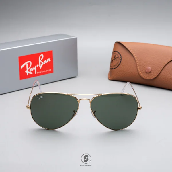 แว่นกันแดด Ray-Ban Aviator large metal ii RB3026 L2846 Black / Green G-15 image 2