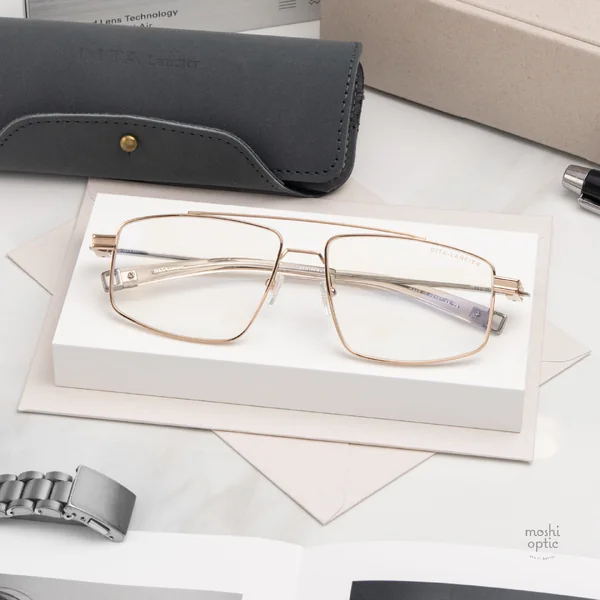 แว่นสายตา DITA LANCIER DLX144 A 01 White Gold / Shiny Silver image 8