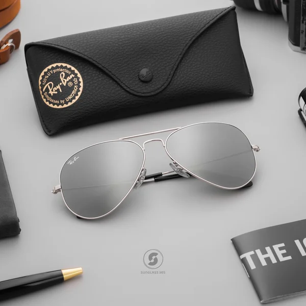 แว่นกันแดด Ray-Ban Aviator large metal RB3025 W3277 Silver / Grey silver mirror แว่นกันแดด Ray-Ban Aviator large metal RB3025 W3277 Silver / Grey silver mirror