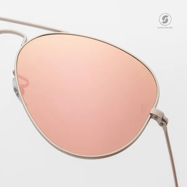 แว่นกันแดด Ray-Ban Aviator large metal RB3025 019/Z2 Matte Silver / Pink mirror image 7