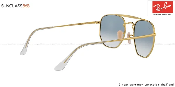 แว่นกันแดด Ray-Ban Marshal RB3648 001/3F Gold /Clear Gradient Blue image 9