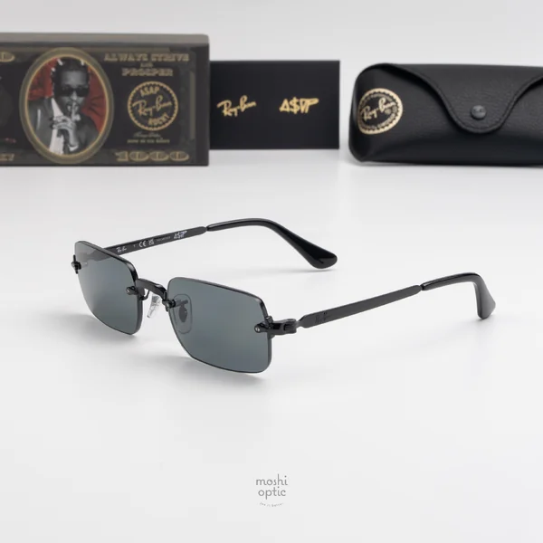 แว่นกันแดด Ray-Ban A$AP Rocky RB3928 002/81 Black / Dark grey polarized image 2 แว่นกันแดด Ray-Ban A$AP Rocky RB3928 002/81 Black / Dark grey polarized image 2