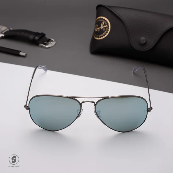 แว่นกันแดด Ray-Ban Aviator large metal RB3025 029/30 Gunmetal / Silver mirror image 2 แว่นกันแดด Ray-Ban Aviator large metal RB3025 029/30 Gunmetal / Silver mirror image 2