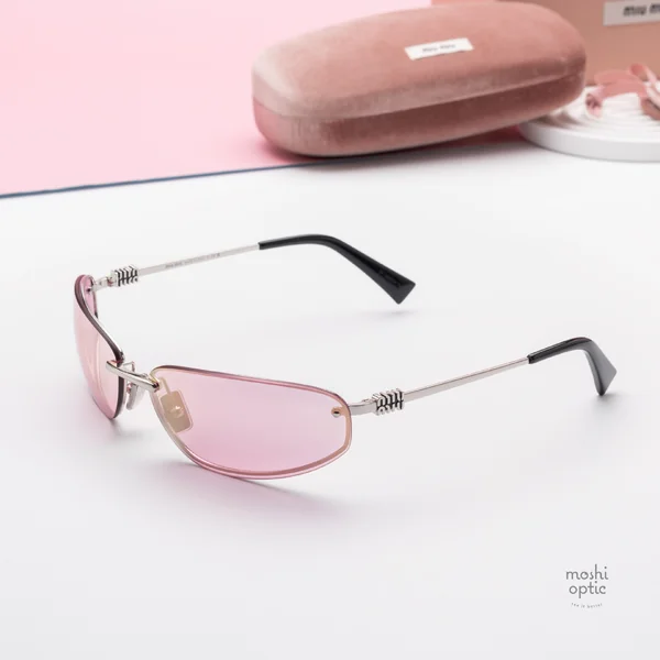 แว่นกันแดด Miu Miu MUA50S 1BC70J Silver / Pink Mirror