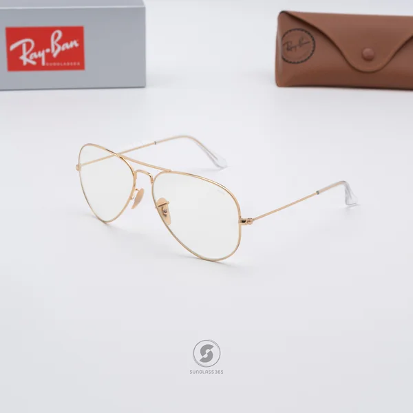 แว่นกันแดด Ray-Ban Aviator large metal RB3025 001/5F Shiny Gold / Photochromic Grey image 5 แว่นกันแดด Ray-Ban Aviator large metal RB3025 001/5F Shiny Gold / Photochromic Grey image 5