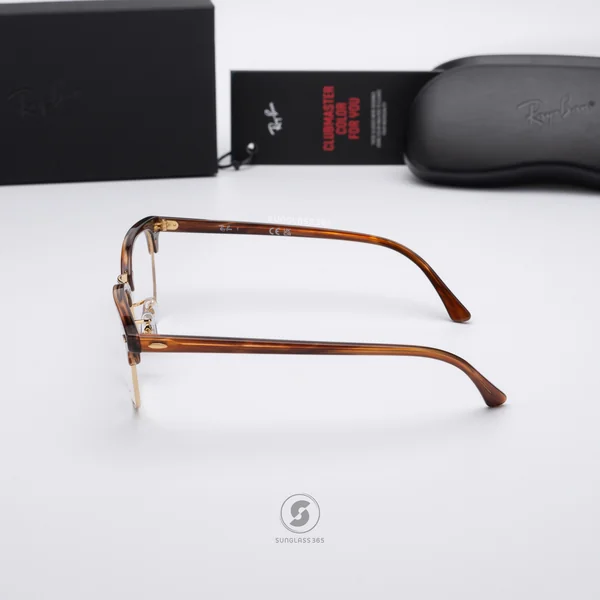 แว่นสายตา Ray-Ban Clubmaster RX5154 8375 Striped Brown image 4 แว่นสายตา Ray-Ban Clubmaster RX5154 8375 Striped Brown image 4