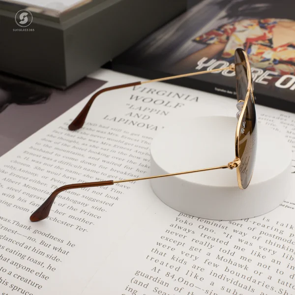 แว่นกันแดด Ray-Ban Aviator large metal RB3025 001/33 Gold / Brown B-15 image 4