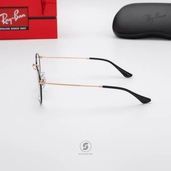แว่นสายตา Ray-Ban Round Metal RX3447V 3173 Black on Rose Gold image 5 แว่นสายตา Ray-Ban Round Metal RX3447V 3173 Black on Rose Gold image 5