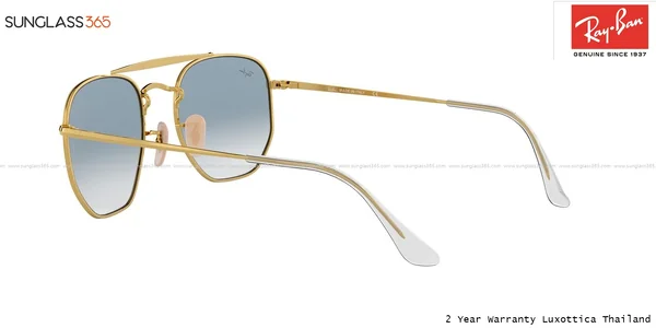 แว่นกันแดด Ray-Ban Marshal RB3648 001/3F Gold /Clear Gradient Blue image 5