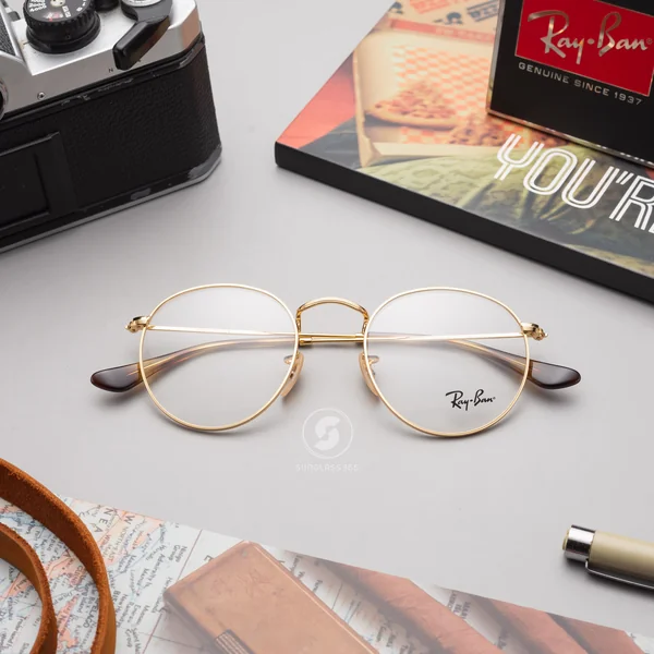 แว่นสายตา Ray-Ban Round Metal RX3447V 2500 Arista Gold แว่นสายตา Ray-Ban Round Metal RX3447V 2500 Arista Gold