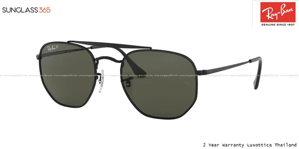 แว่นกันแดด Ray-Ban Marshal RB3648 002/58 Black / Green Polarized แว่นกันแดด Ray-Ban Marshal RB3648 002/58 Black / Green Polarized