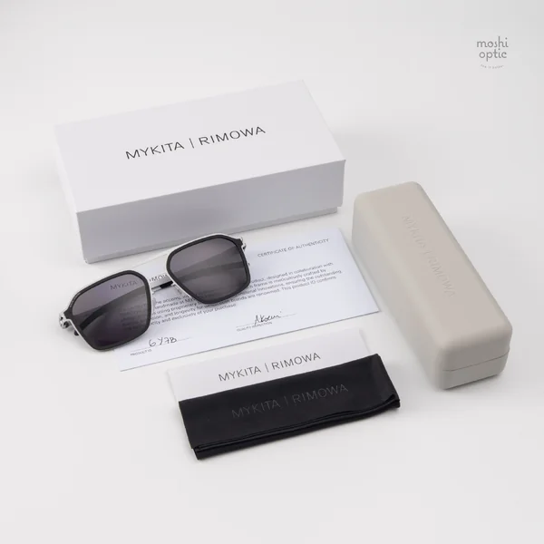 แว่นกันแดด MYKITA RIMOWA SUN MR003 AL1 WHITE SILVER BLACK COOLGREY SOLID image 10