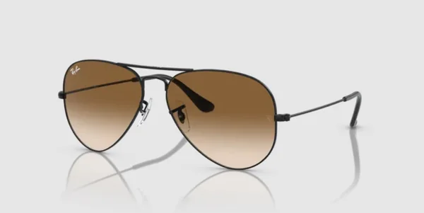 แว่นกันแดด Ray-Ban Aviator large metal RB3025 002/51 Black / Brown Gradient