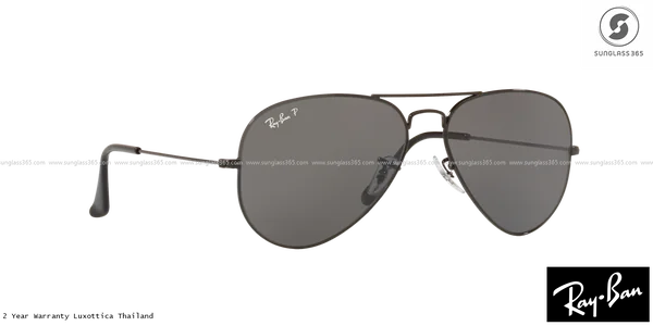 แว่นกันแดด Ray-Ban Aviator large metal RB3025 002/48 Black / Black Polarized image 12 แว่นกันแดด Ray-Ban Aviator large metal RB3025 002/48 Black / Black Polarized image 12