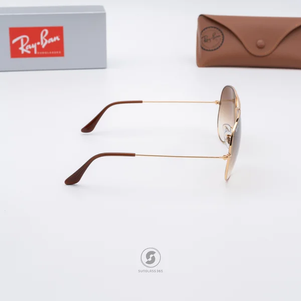 แว่นกันแดด Ray-Ban Aviator large metal RB3025 001/51 Gold / Brown Gradient image 8