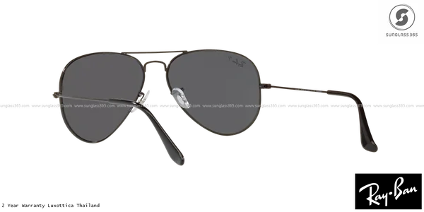 แว่นกันแดด Ray-Ban Aviator large metal RB3025 002/48 Black / Black Polarized image 6 แว่นกันแดด Ray-Ban Aviator large metal RB3025 002/48 Black / Black Polarized image 6