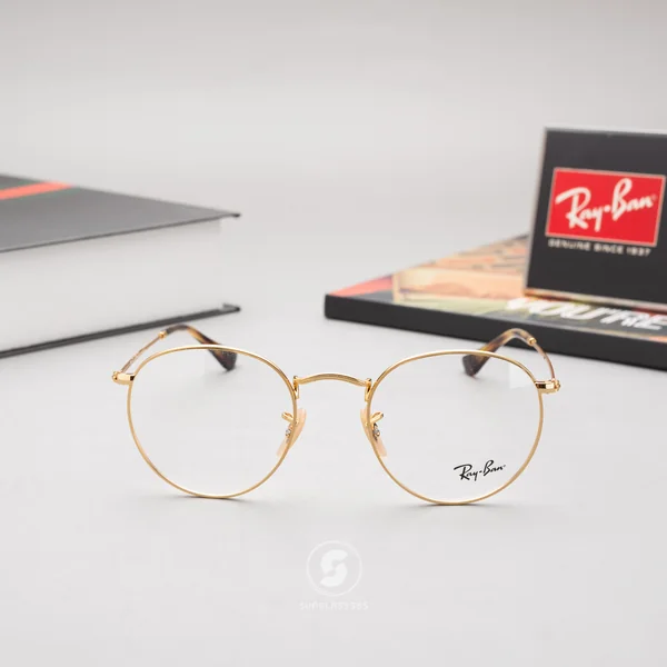 แว่นสายตา Ray-Ban Round Metal RX3447V 2500 Arista Gold image 2 แว่นสายตา Ray-Ban Round Metal RX3447V 2500 Arista Gold image 2