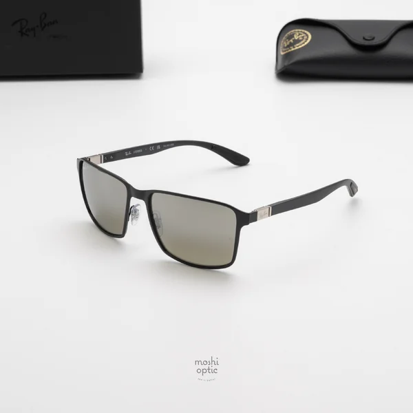 แว่นกันแดด Ray-Ban Chromance RB3721CH 186/5J Black on Black
