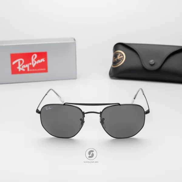 แว่นกันแดด Ray-Ban Marshal RB3648 002/B1 Black /Dark Grey image 2