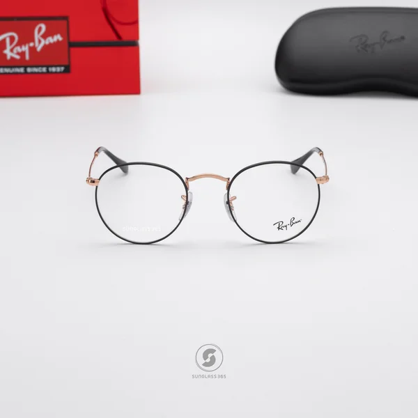 แว่นสายตา Ray-Ban Round Metal RX3447V 3173 Black on Rose Gold image 3 แว่นสายตา Ray-Ban Round Metal RX3447V 3173 Black on Rose Gold image 3
