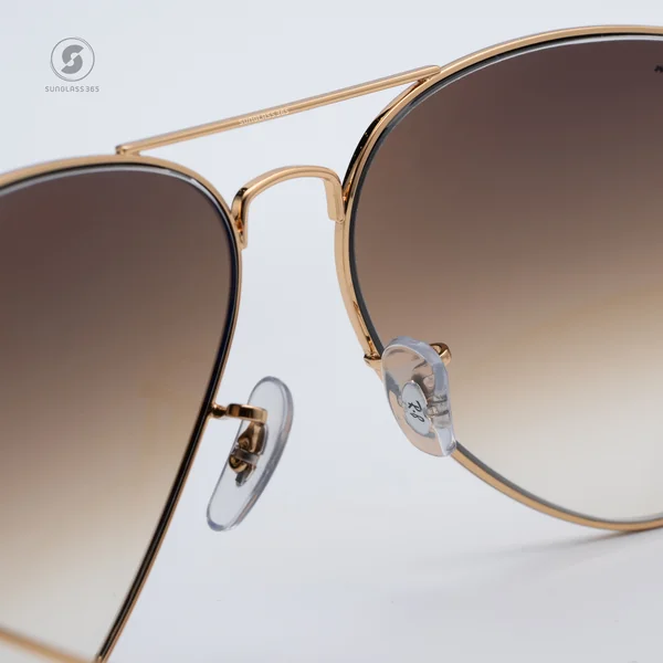 แว่นกันแดด Ray-Ban Aviator large metal RB3025 001/51 Gold / Brown Gradient image 7