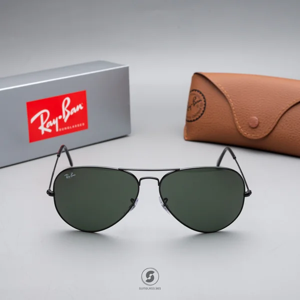 แว่นกันแดด Ray-Ban Aviator large metal ii RB3026 L2821 Black / Green G-15 image 2 แว่นกันแดด Ray-Ban Aviator large metal ii RB3026 L2821 Black / Green G-15 image 2