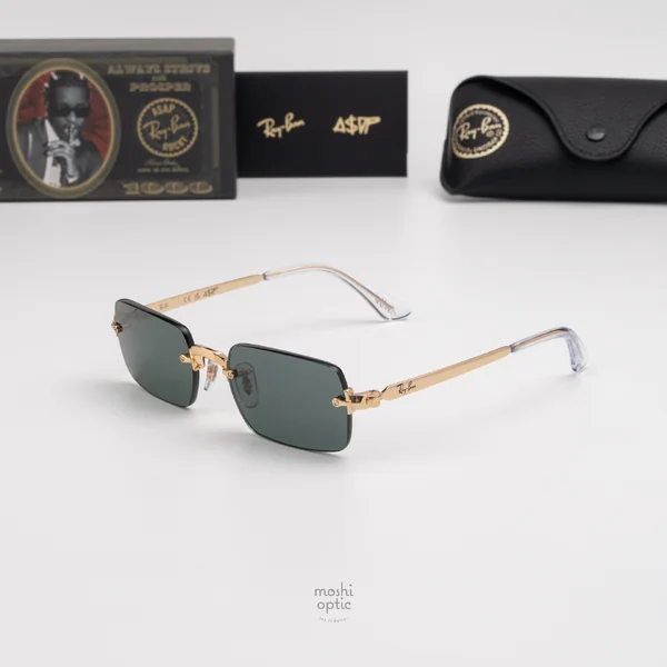 แว่นกันแดด Ray-Ban A$AP Rocky RB3928 001/71 Arista gold / Dark green image 2