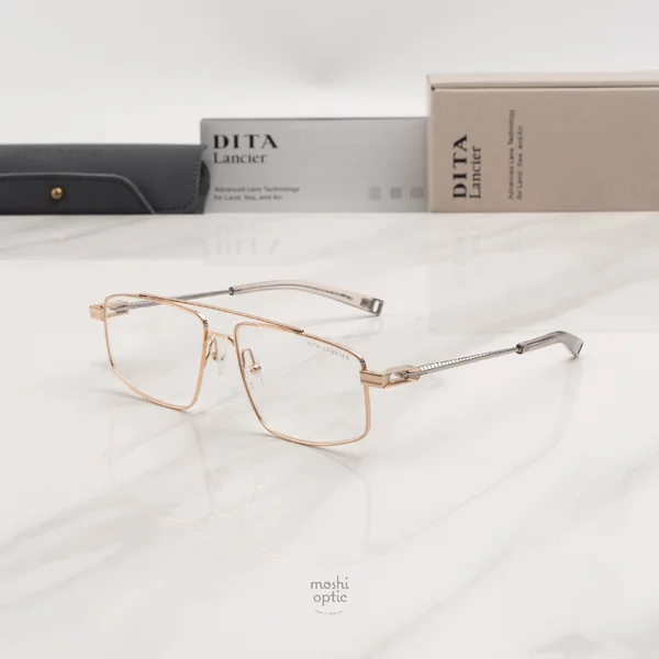แว่นสายตา DITA LANCIER DLX144 A 01 White Gold / Shiny Silver