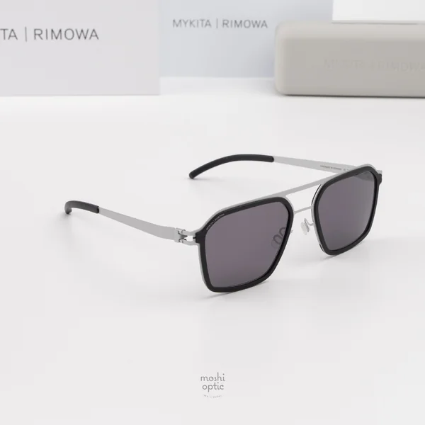 แว่นกันแดด MYKITA RIMOWA SUN MR003 AL1 WHITE SILVER BLACK COOLGREY SOLID image 4