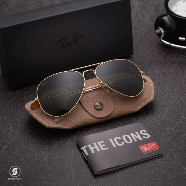 แว่นกันแดด Ray-Ban Aviator large metal RB3025 W3400 Gold / G-15 แว่นกันแดด Ray-Ban Aviator large metal RB3025 W3400 Gold / G-15
