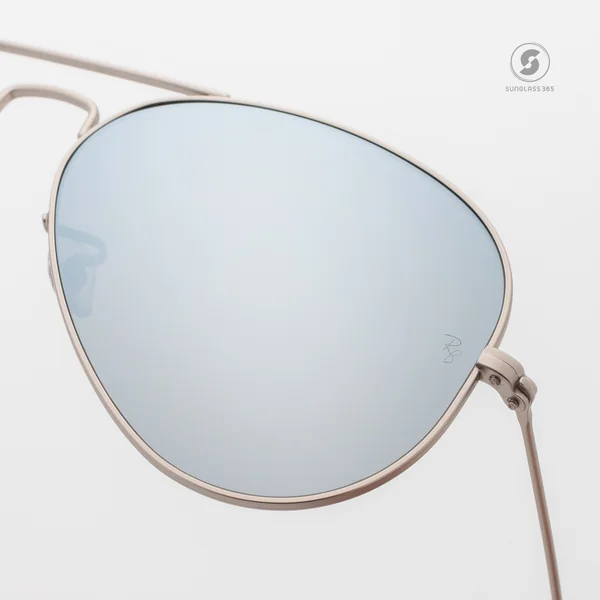แว่นกันแดด Ray-Ban Aviator large metal RB3025 018/W3 Matte Silver / Dark Grey image 7