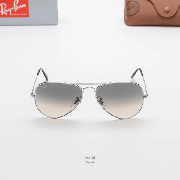 แว่นกันแดด Ray-Ban Aviator large metal RB3025 003/32 Silver / Grey Gradient image 3