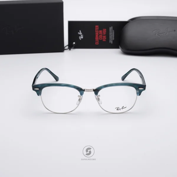 แว่นสายตา Ray-Ban Clubmaster RX5154 8377 Striped Green image 3 แว่นสายตา Ray-Ban Clubmaster RX5154 8377 Striped Green image 3