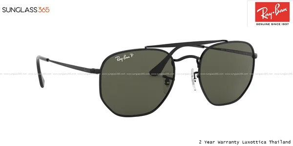 แว่นกันแดด Ray-Ban Marshal RB3648 002/58 Black / Green Polarized image 12 แว่นกันแดด Ray-Ban Marshal RB3648 002/58 Black / Green Polarized image 12