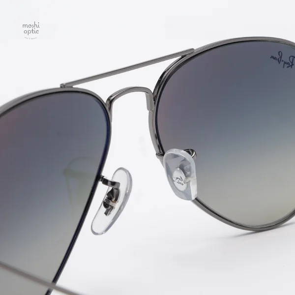 แว่นกันแดด Ray-Ban Aviator large metal RB3025 004/71 Gunmetal / Grey Gradient image 8
