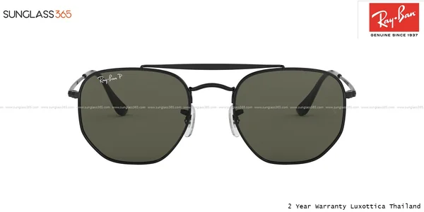 แว่นกันแดด Ray-Ban Marshal RB3648 002/58 Black / Green Polarized image 2 แว่นกันแดด Ray-Ban Marshal RB3648 002/58 Black / Green Polarized image 2