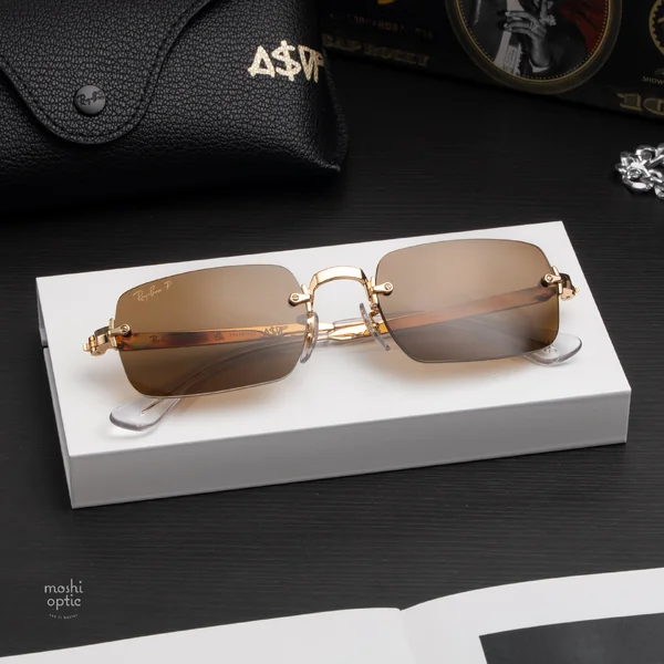 แว่นกันแดด Ray-Ban A$AP Rocky RB3928 001/83 Arista gold / Dark brown polarized แว่นกันแดด Ray-Ban A$AP Rocky RB3928 001/83 Arista gold / Dark brown polarized