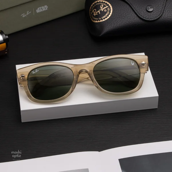 แว่นกันแดด Ray-Ban RB0832SF 146031 Polished Beige Green image 2