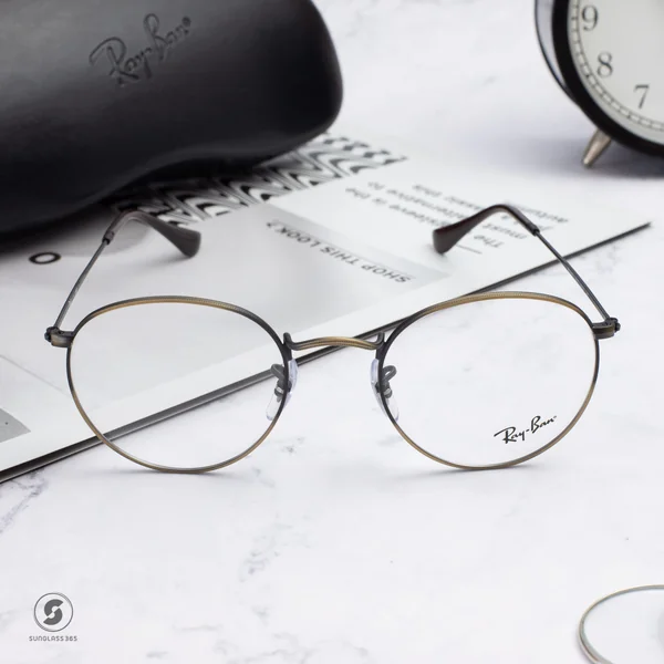 แว่นสายตา Ray-Ban Round Metal RX3447V 3117 Antique Gold image 2