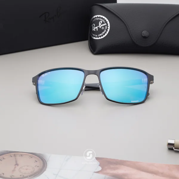 แว่นกันแดด Ray-Ban Chromance RB3721CH 9144A1 Black on silver