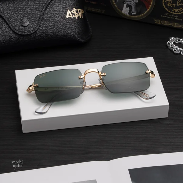 แว่นกันแดด Ray-Ban A$AP Rocky RB3928 001/71 Arista gold / Dark green