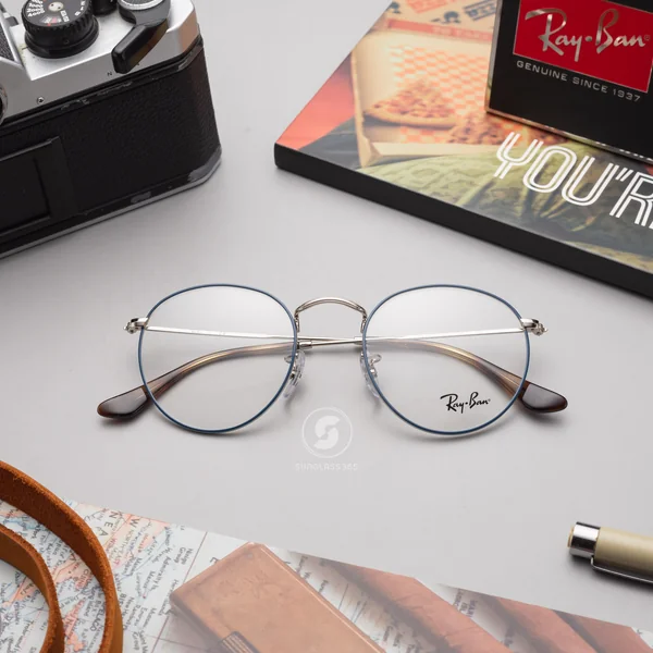 แว่นสายตา Ray-Ban Round Metal RX3447V 2970 Silver on Top Blue แว่นสายตา Ray-Ban Round Metal RX3447V 2970 Silver on Top Blue