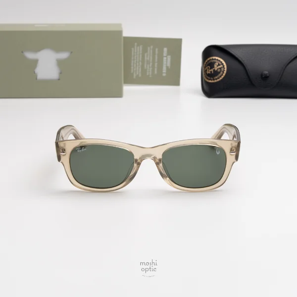 แว่นกันแดด Ray-Ban RB0832SF 146031 Polished Beige Green image 3