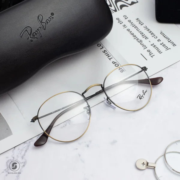 แว่นสายตา Ray-Ban Round Metal RX3447V 3117 Antique Gold