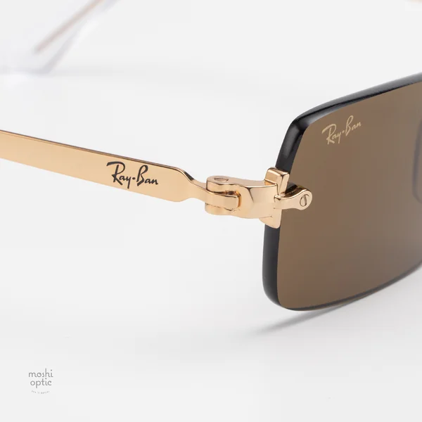 แว่นกันแดด Ray-Ban A$AP Rocky RB3928 001/73 Arista gold / Dark brown image 7